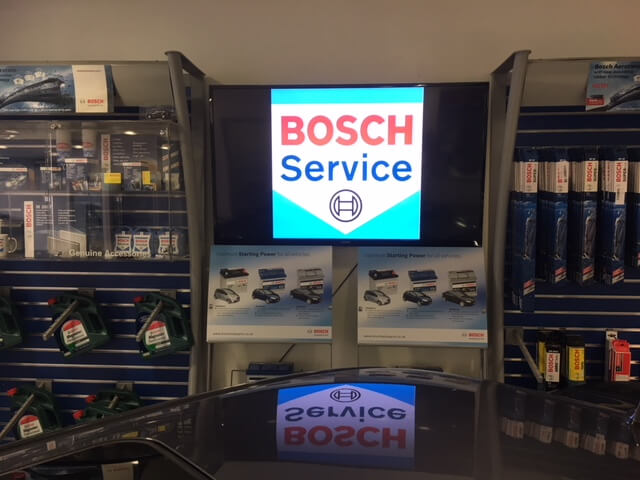 Bosch Service on screen