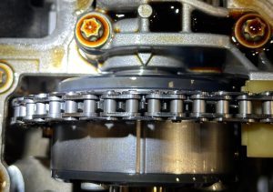 Mercedes OM654 timing chain and camshaft sprocket